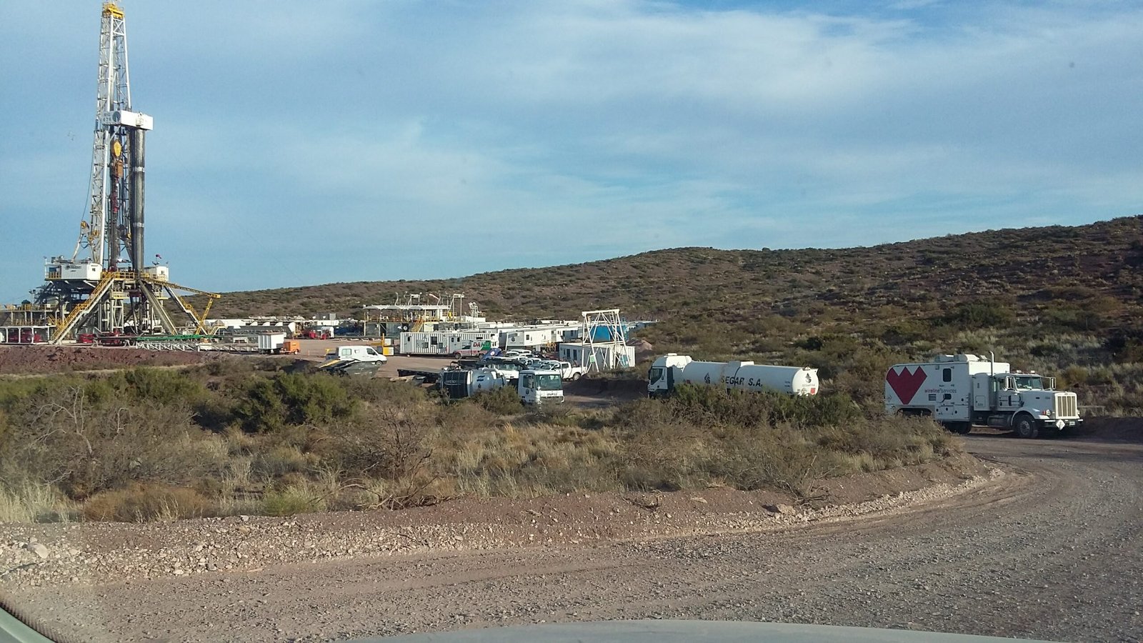 Vista de una locación petrolera